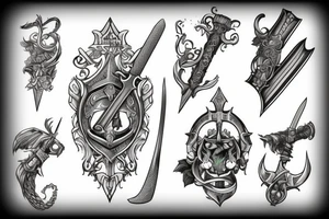 sword (single) tattoo idea