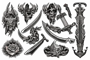 sword (single) tattoo idea