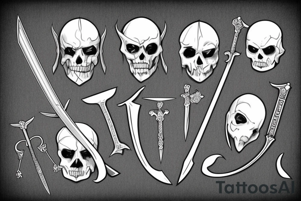 sword (single) tattoo idea