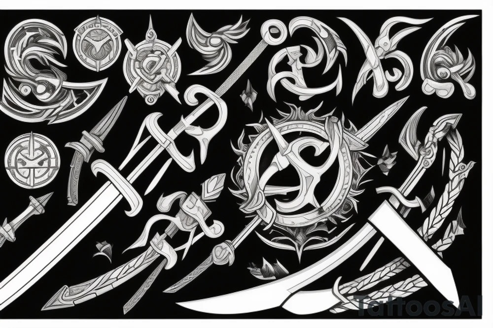 sword (single) tattoo idea