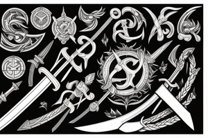 sword (single) tattoo idea