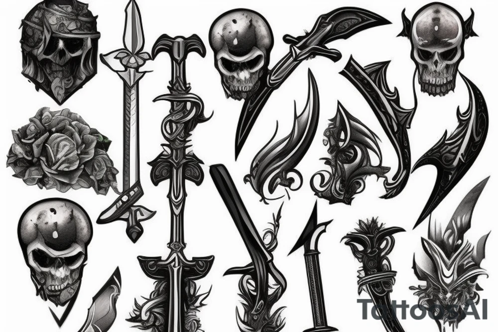 sword (single) tattoo idea