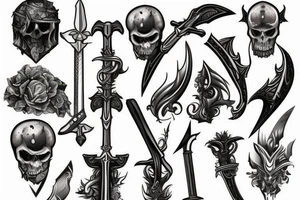 sword (single) tattoo idea