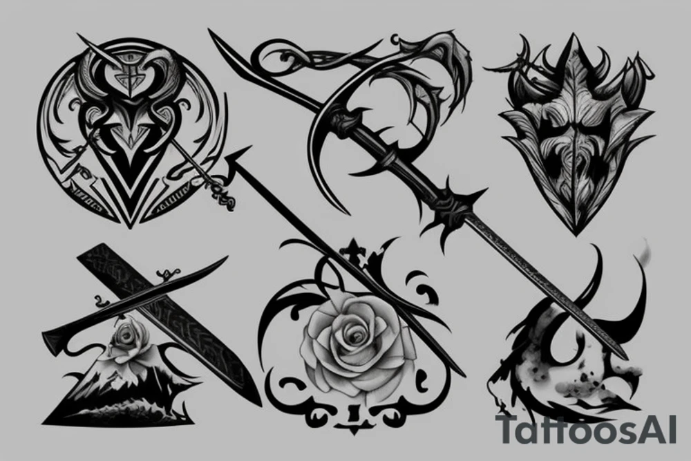 sword (single) tattoo idea