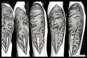 sword (single) tattoo idea