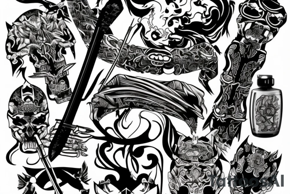 katana tattoo idea