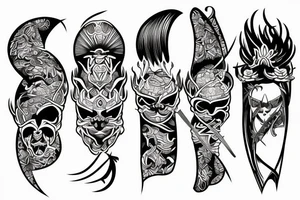 katana high quality tattoo idea