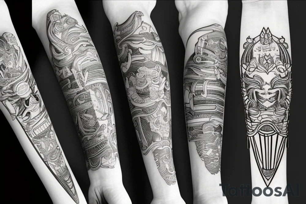 katana high quality tattoo idea