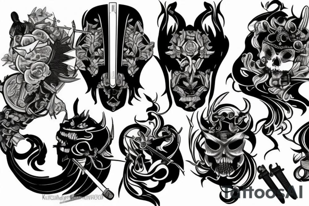 katana high quality tattoo idea