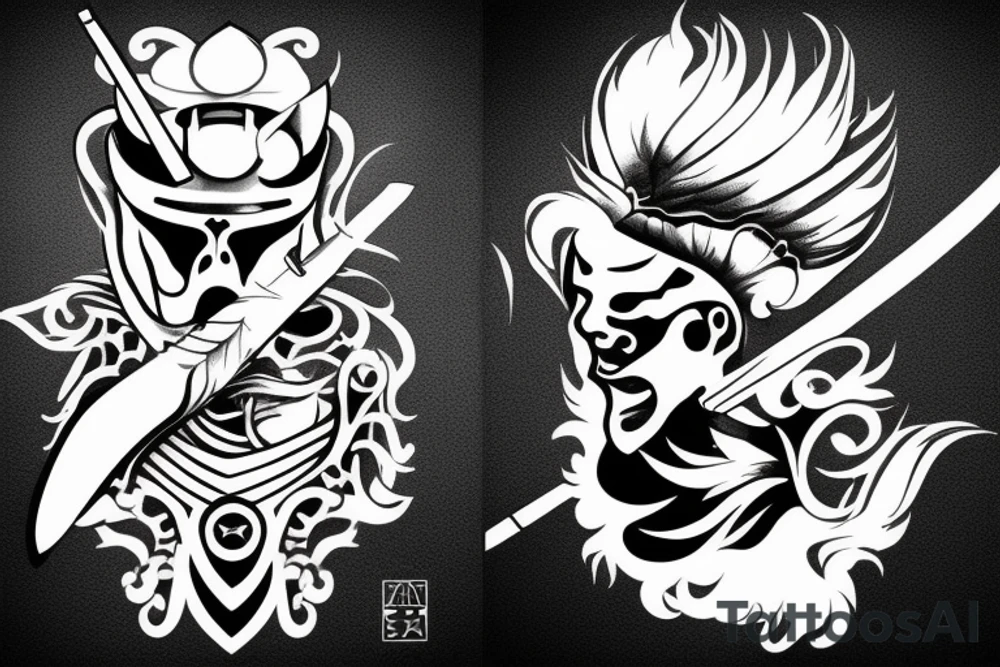 katana high quality tattoo idea
