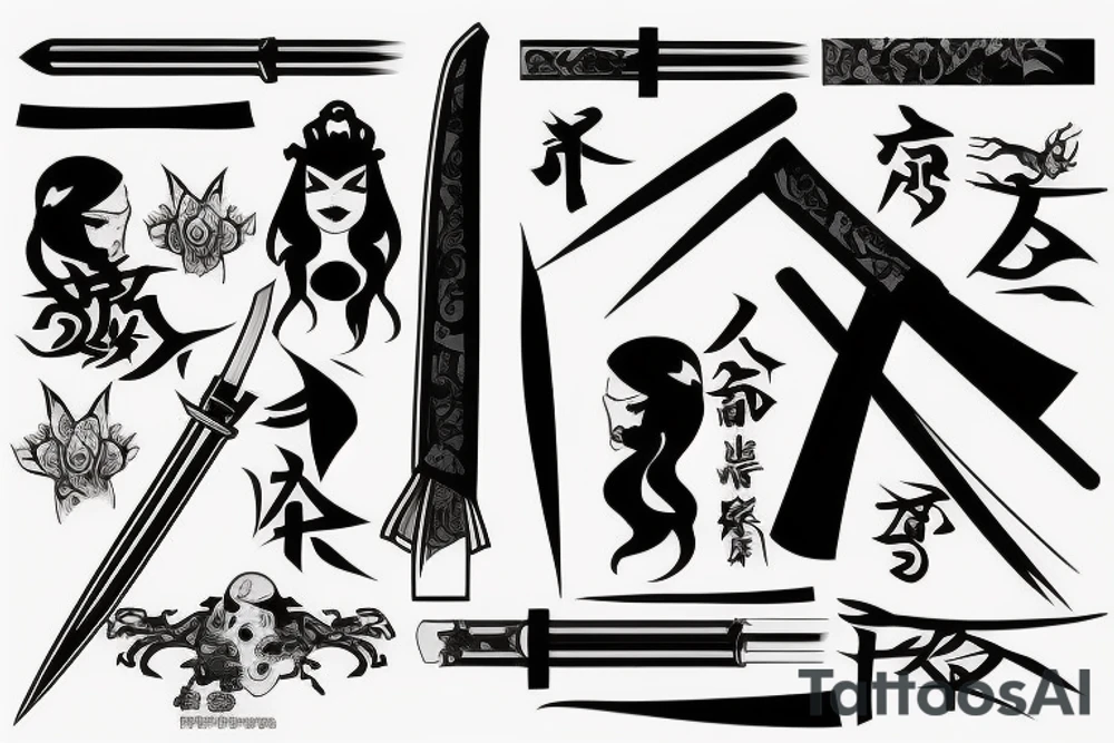 katana tattoo idea