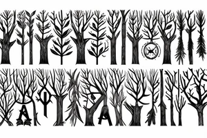 Tree and axe tattoo idea