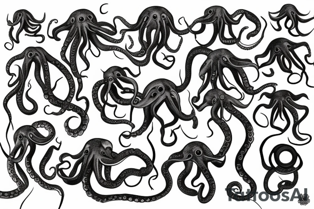 Octopus alien tattoo idea