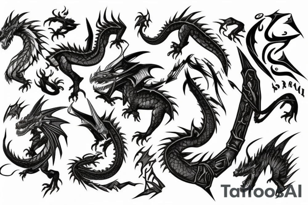 dragon (world of warcraft style) tattoo idea