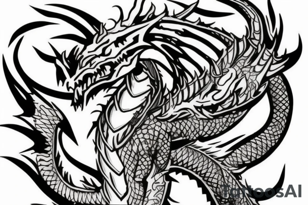dragon (world of warcraft style) tattoo idea