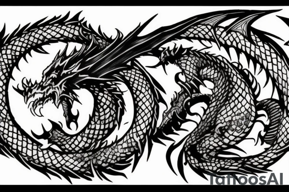dragon (world of warcraft style) tattoo idea