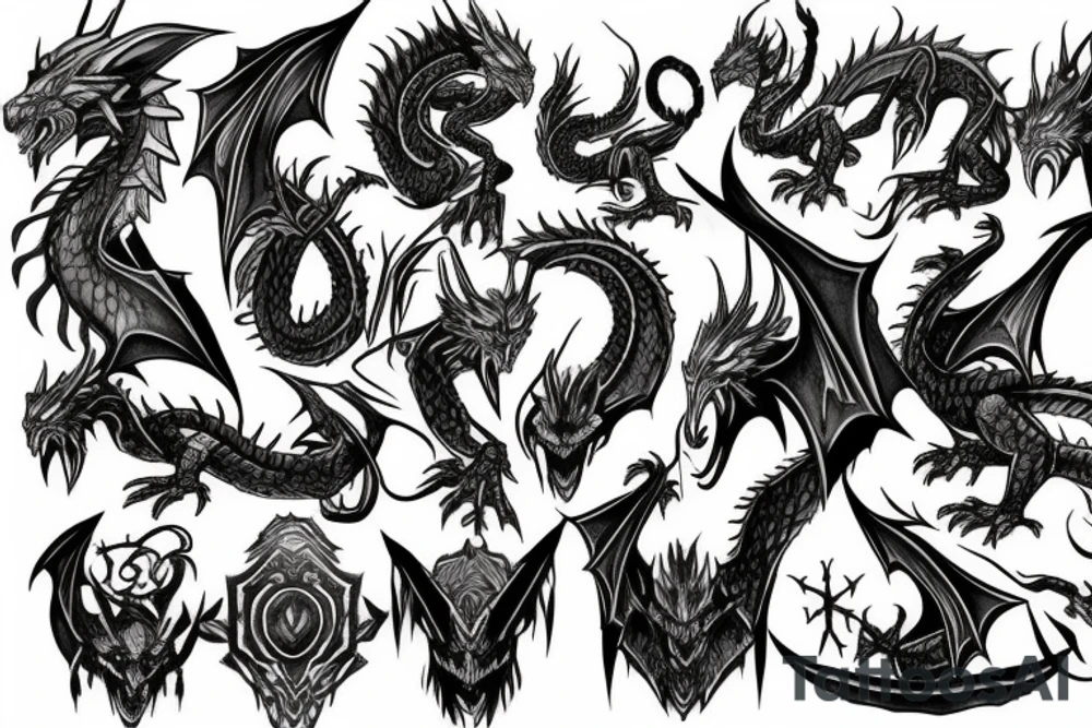 dragon (world of warcraft style) tattoo idea