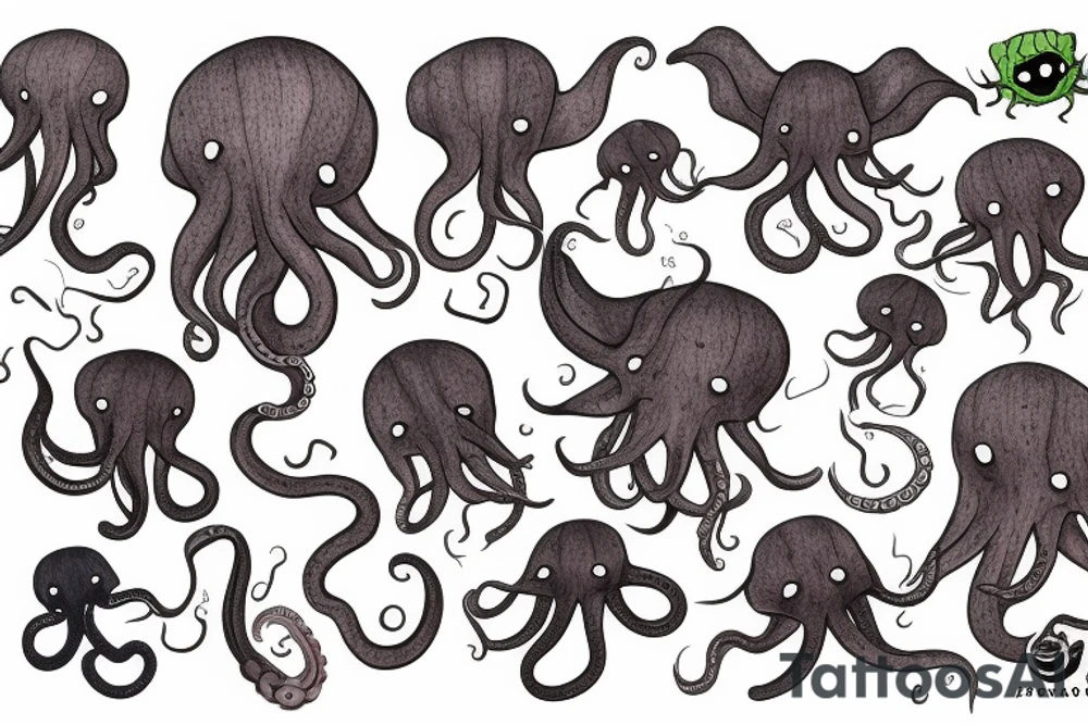 Octopus alien tattoo idea