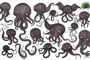 Octopus alien tattoo idea