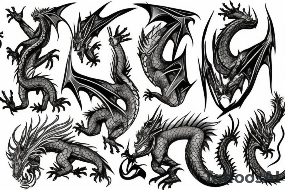 dragon (world of warcraft style) tattoo idea