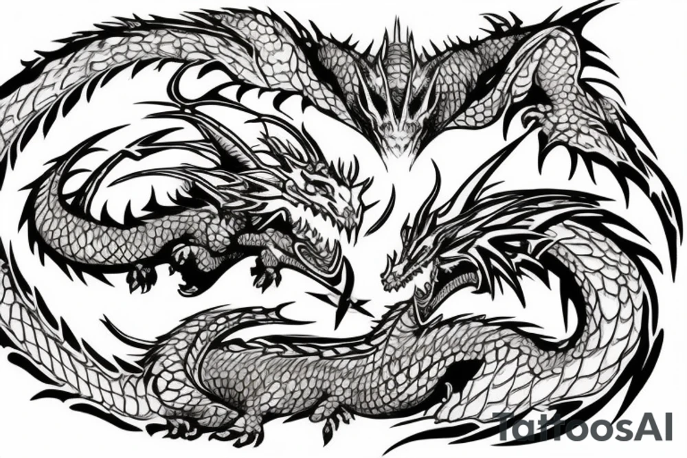 dragon (world of warcraft style) tattoo idea