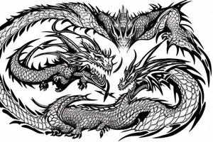 dragon (world of warcraft style) tattoo idea