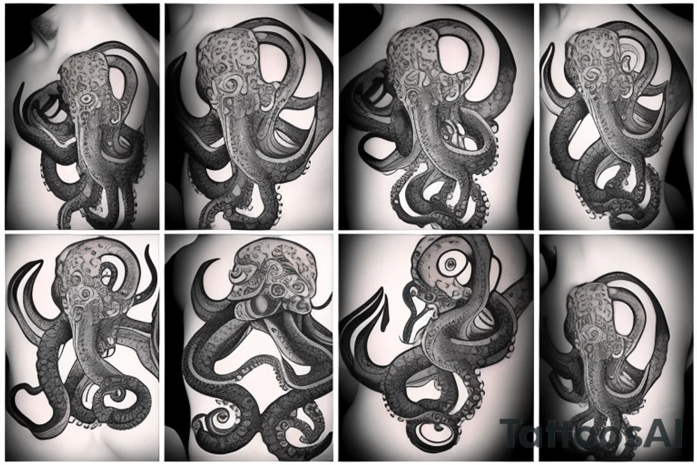 Octopus alien tattoo idea