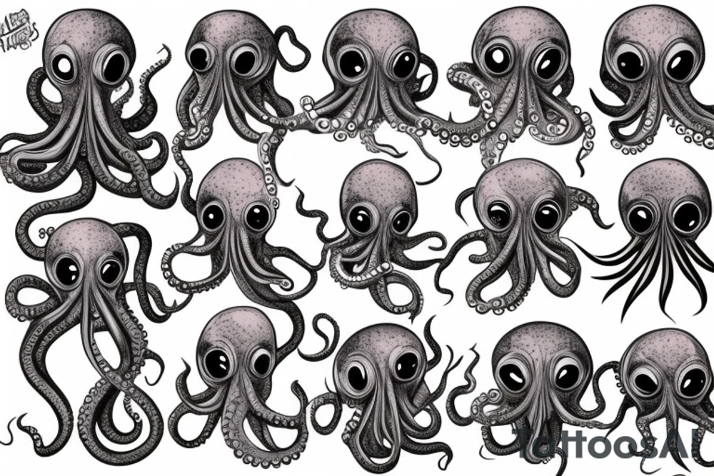 Octopus alien tattoo idea