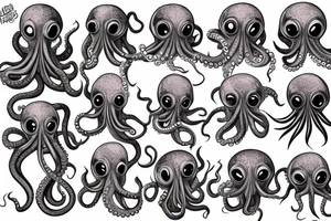 Octopus alien tattoo idea