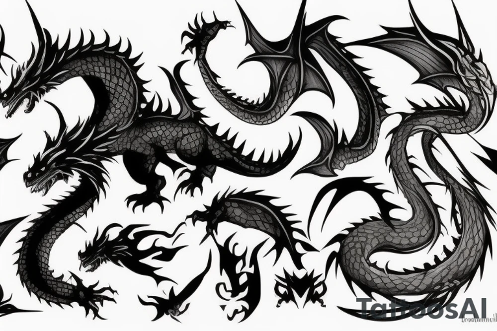 dragon (world of warcraft style) tattoo idea
