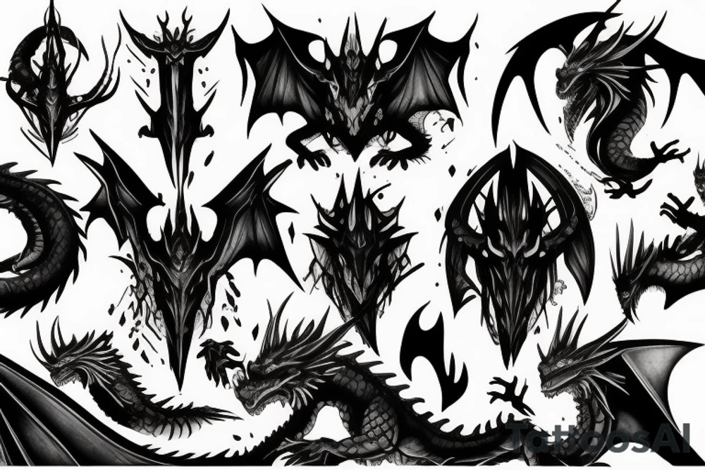 dragon (world of warcraft style) tattoo idea