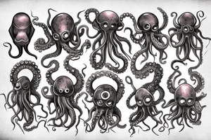 Octopus alien steampunk tattoo idea