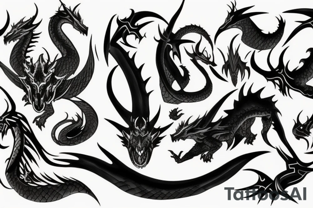 dragon (world of warcraft style) tattoo idea