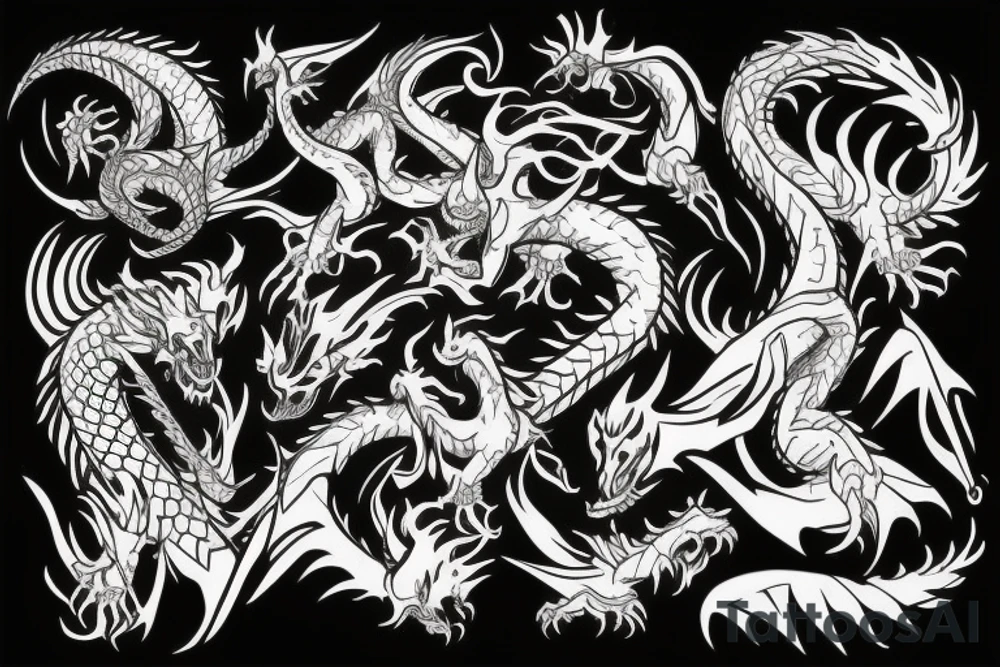 dragon (world of warcraft style) tattoo idea