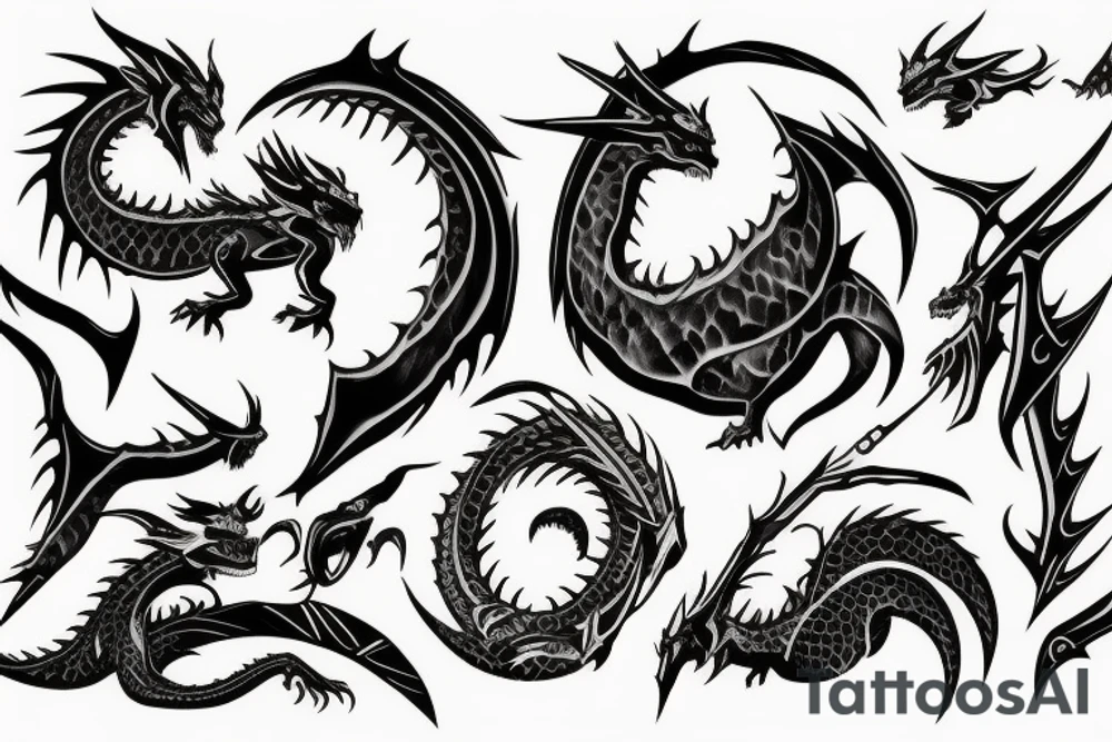 dragon (world of warcraft style) tattoo idea