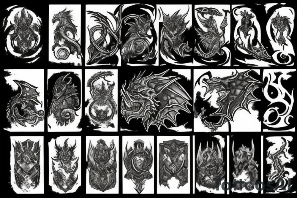 dragon (world of warcraft style) tattoo idea