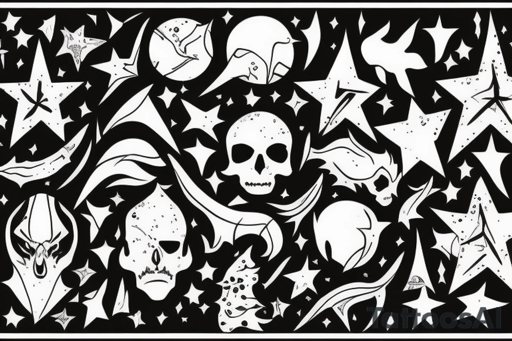 black star tattoo idea