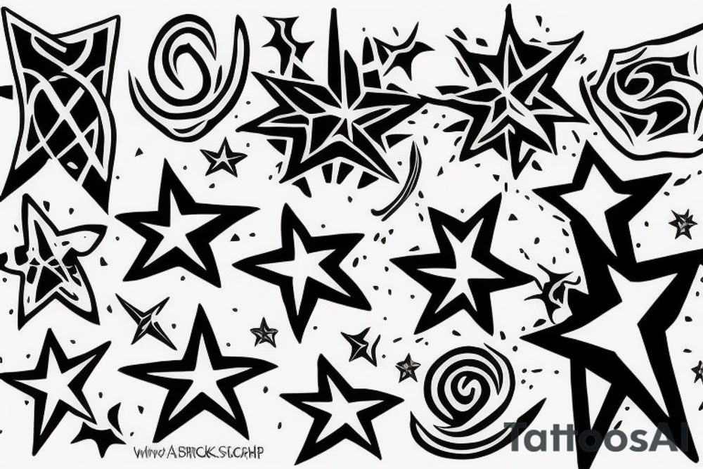 black star tattoo idea