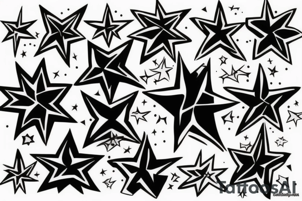 black star tattoo idea