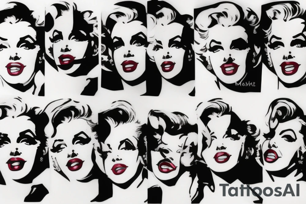marylin monroe face tattoo idea