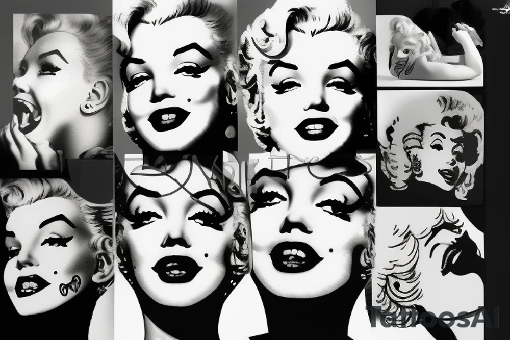 marylin monroe face tattoo idea