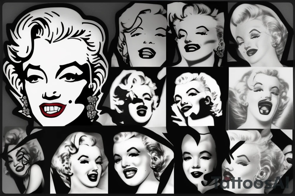 marylin monroe face tattoo idea