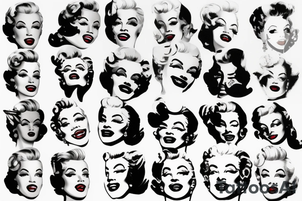 marylin monroe face tattoo idea