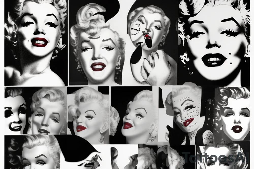marylin monroe face tattoo idea