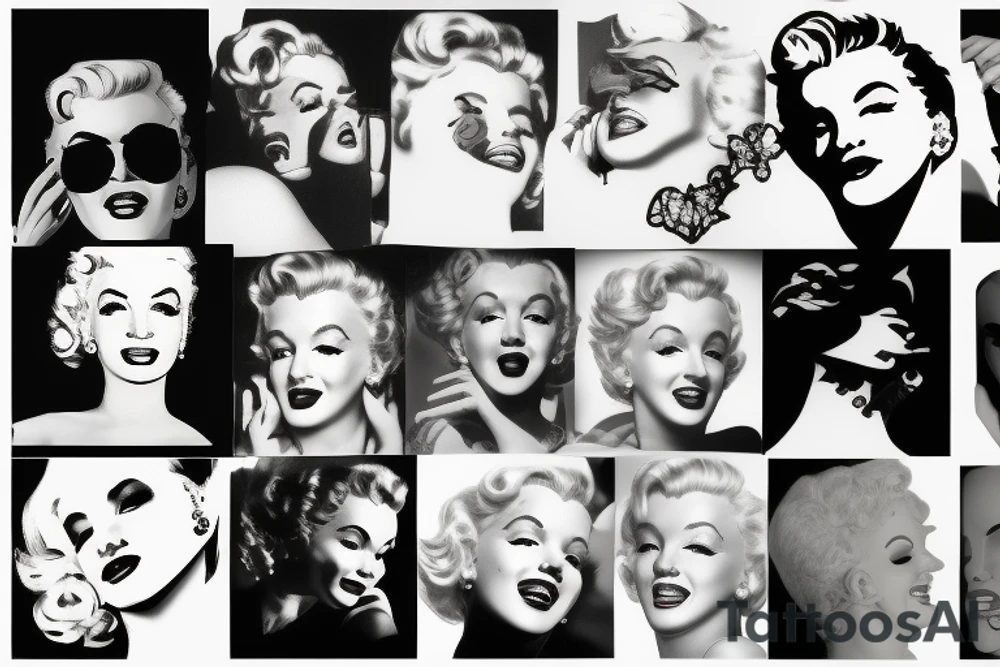 marylin monroe face tattoo idea