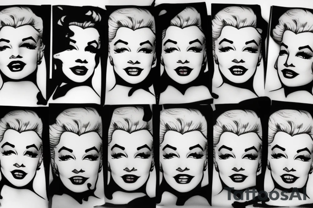 marylin monroe face tattoo idea