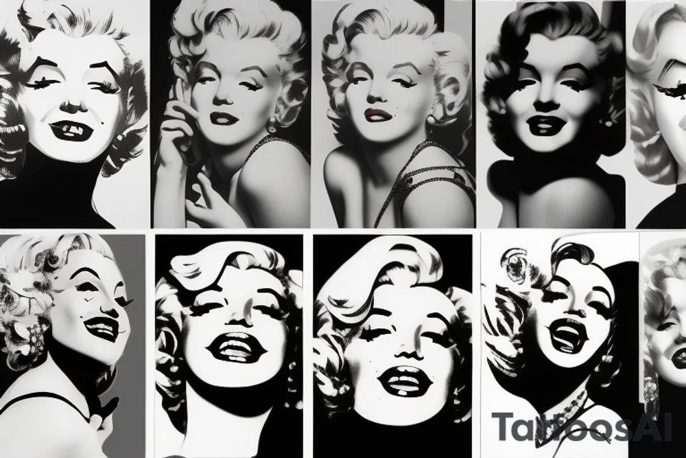 marylin monroe face tattoo idea