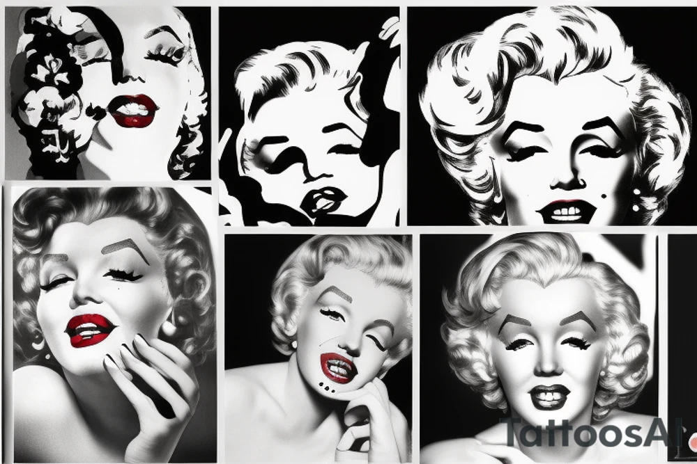 marylin monroe face tattoo idea