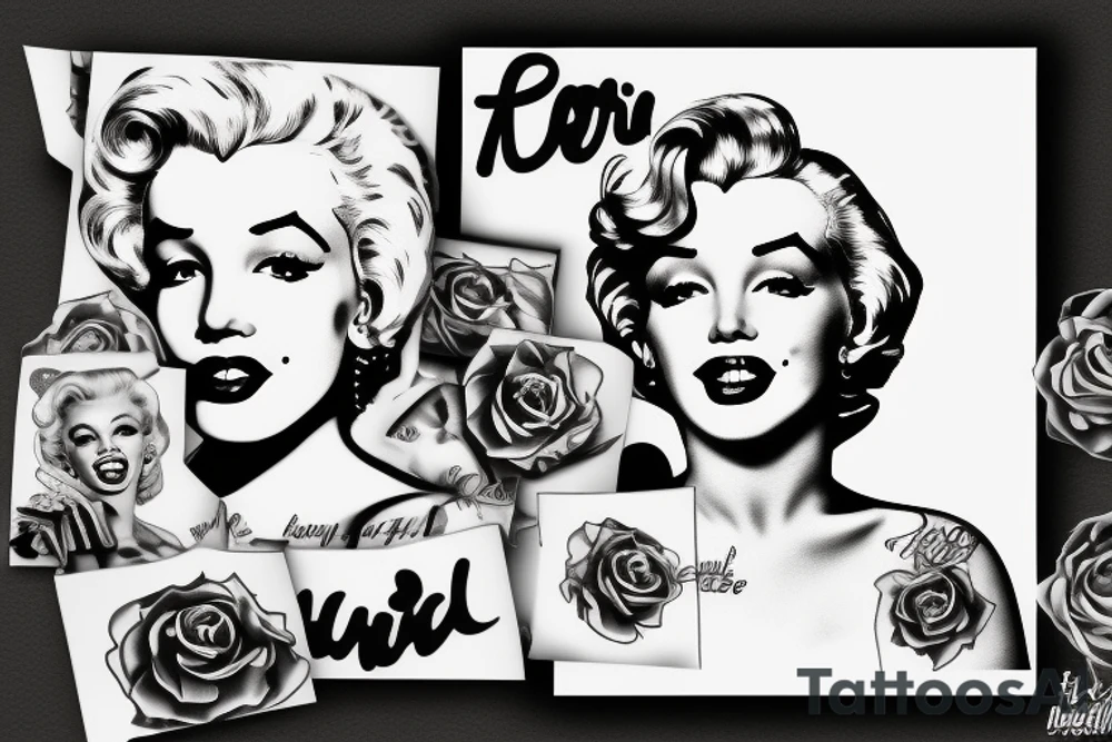 marylin monroe face tattoo idea