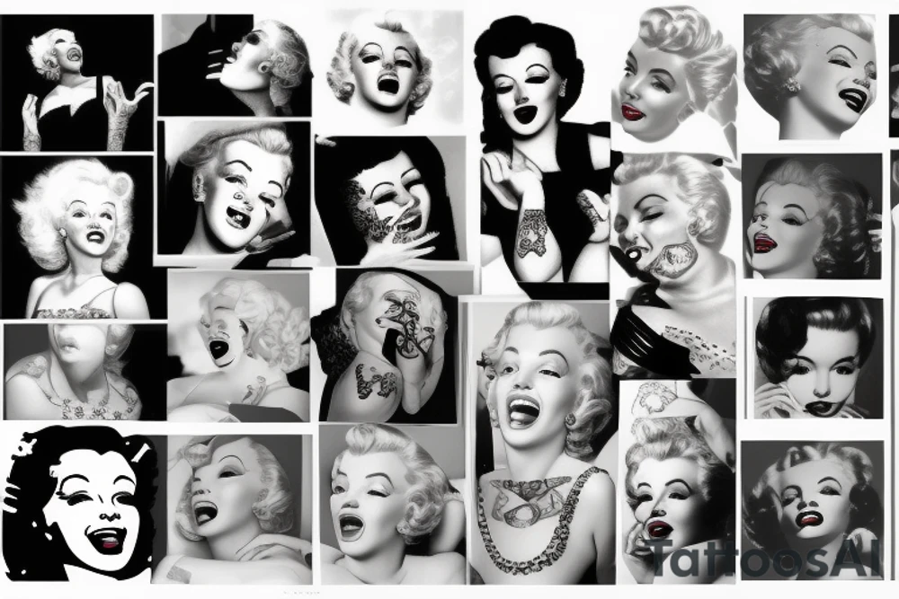 marylin monroe face tattoo idea